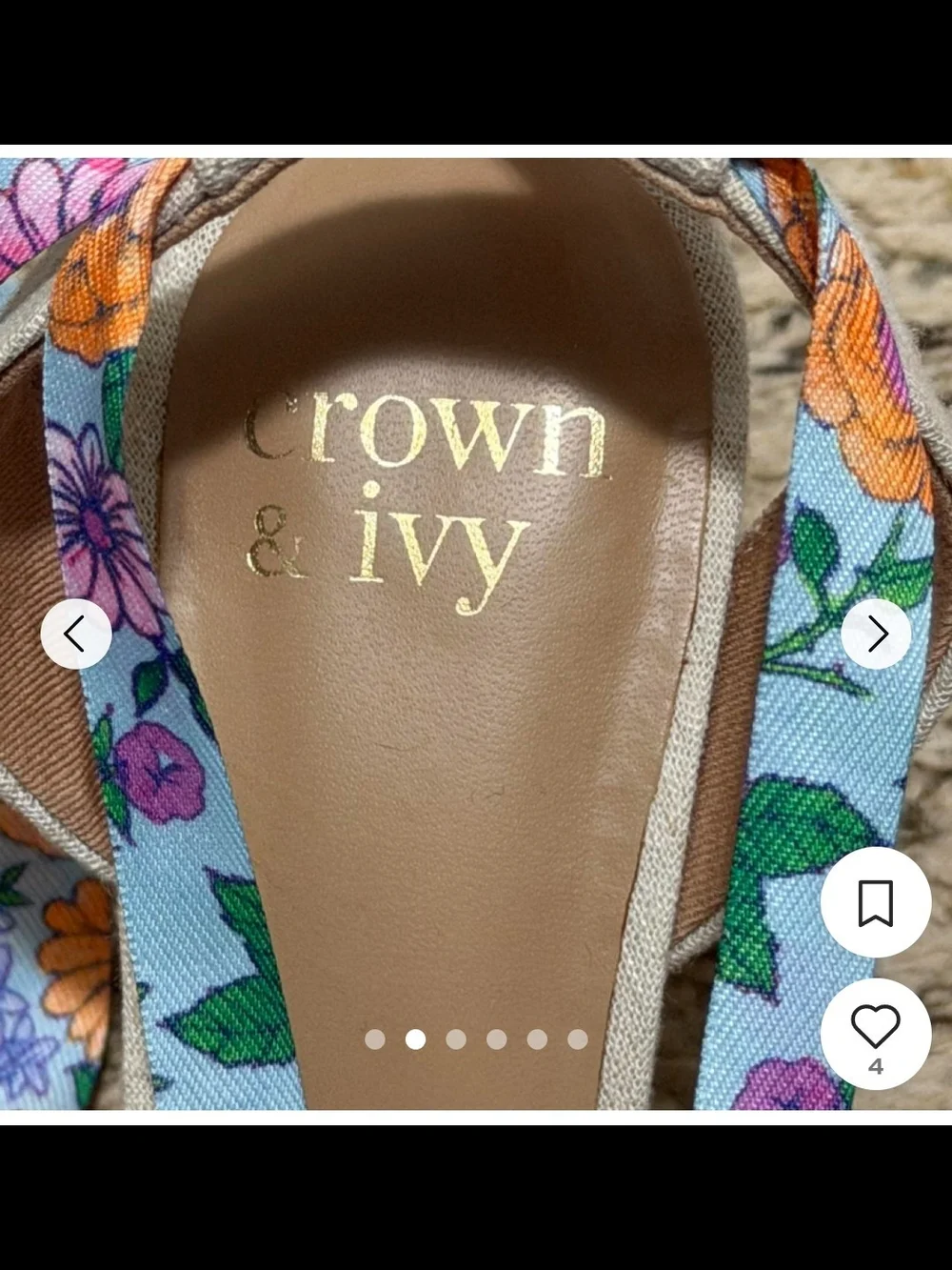 crown & ivy stylish espadrille